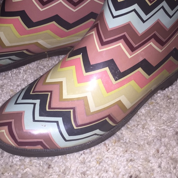 MISSONI FOR TARGET zig zag rain boots US7 - Picture 7 of 7
